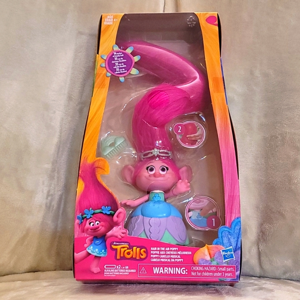 Hair In The Air Poppy, DreamWorks, Haysbro, Doll, kids
